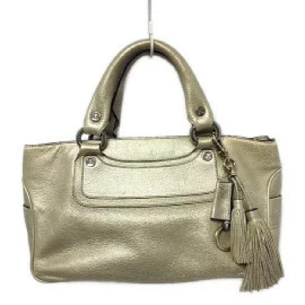 Celine Boogie Bag Handbag Gold Leather